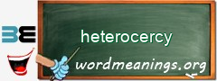 WordMeaning blackboard for heterocercy